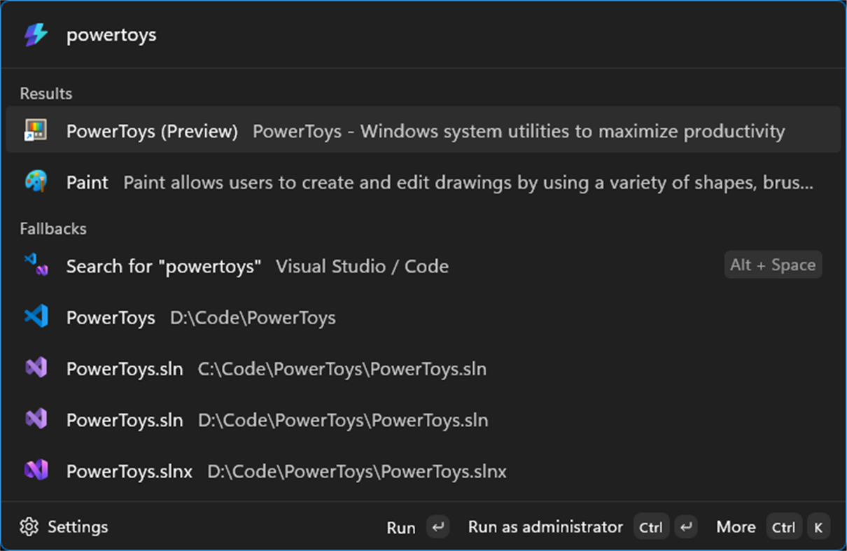 #1. Visual Studio / Code for Command Palette (Windows) Od: UsefulApp