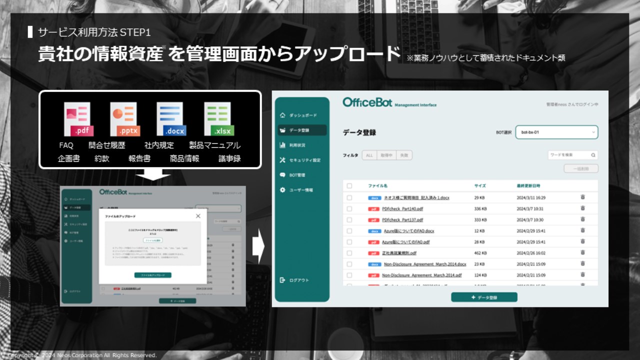 Snapshot 2 of 社内データと対話する生成AI：法人向けRAG「OfficeBot」