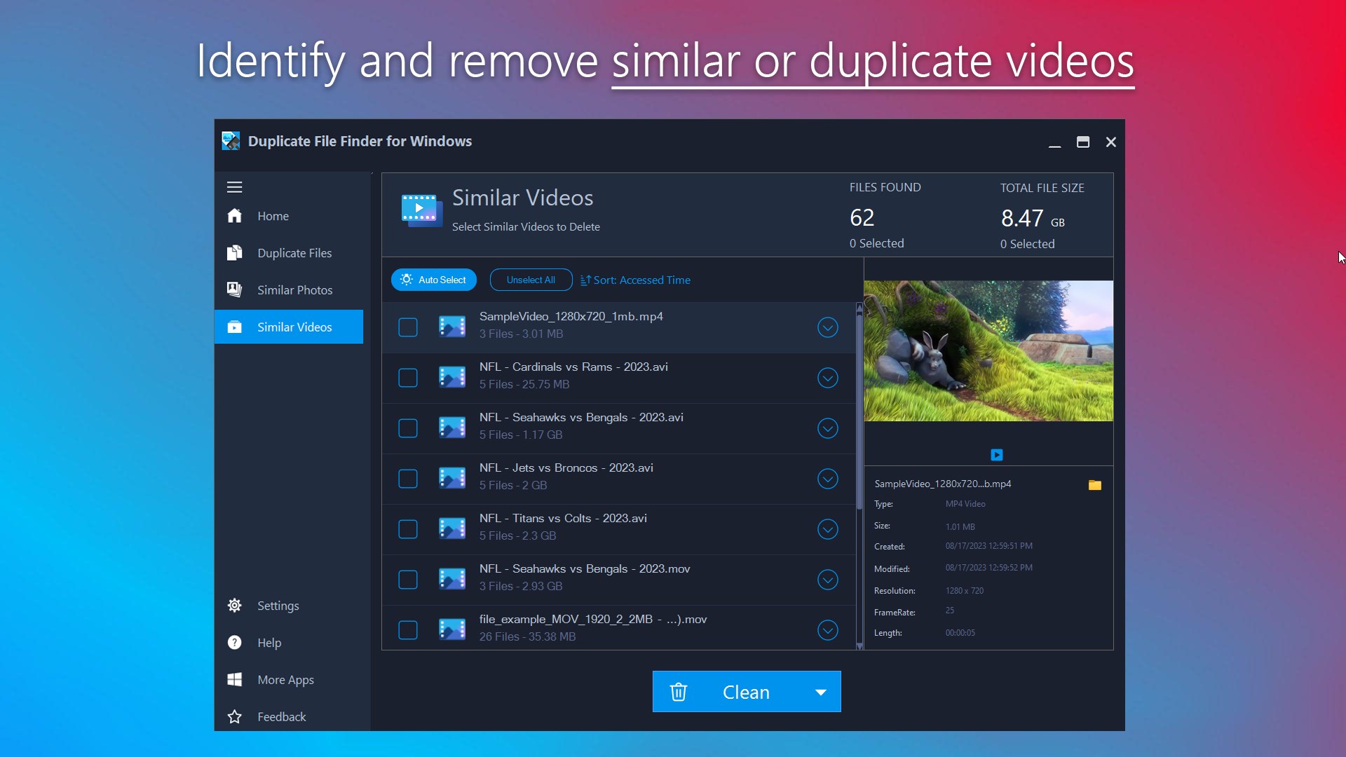 Duplicate File Finder for Windows screenshot