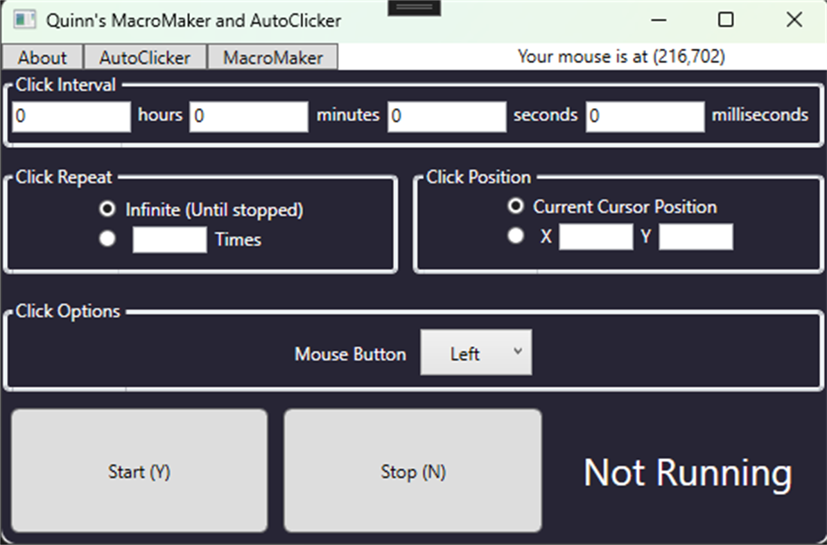 #1. Quinn's MacroMaker and AutoClicker (Windows) 게시자: Quinn DeCota