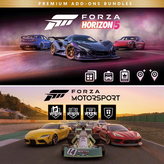 Forza Motorsport and Forza Horizon 5 Premium Add-Ons Bundle for xbox