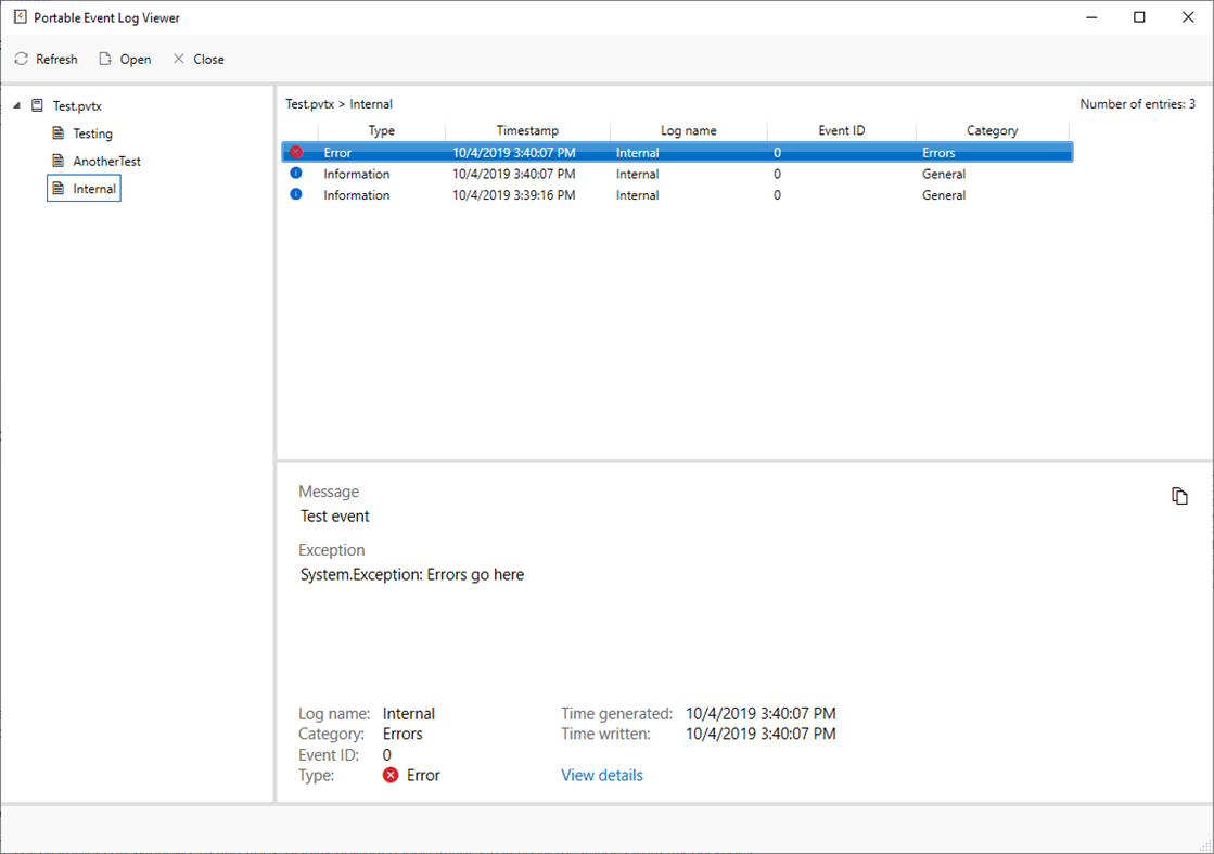 #2. Portable Event Log Viewer (Windows) 由: Chris Forte