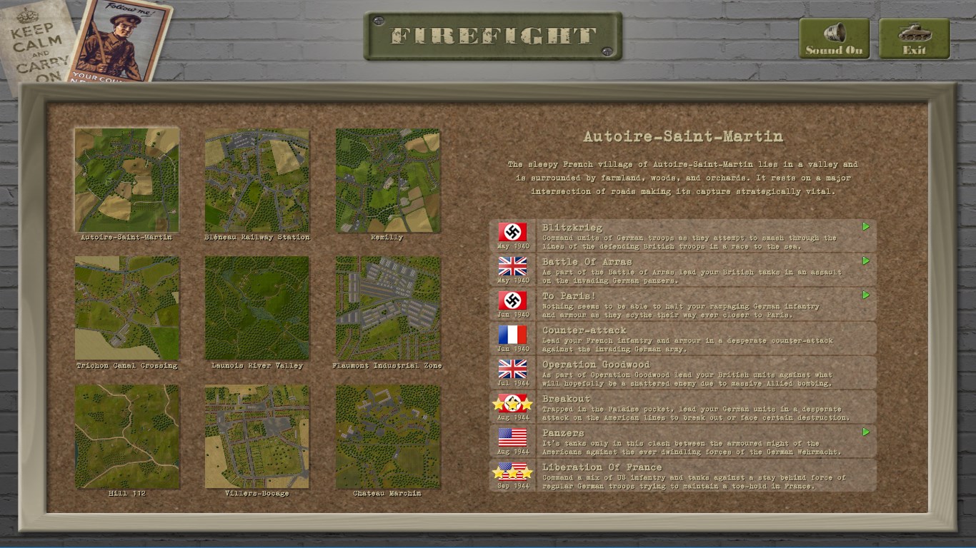 Choose a scenario to play