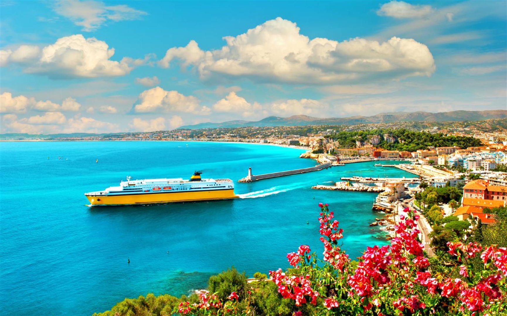 Mediterranean Beach Landscape, French Riviera Stock Photo - Image