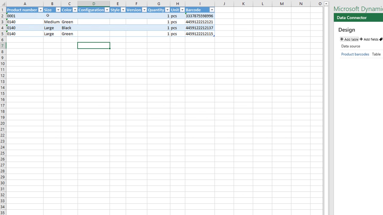 Snapshot 2 of Shared product barcodes (Advanced Suite)