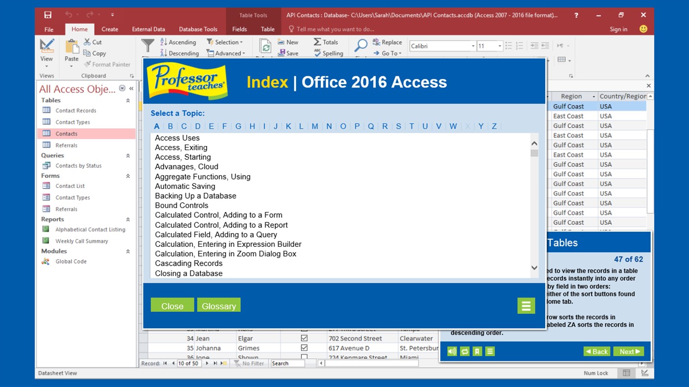 #5. Professor Teaches Access 2016 (Windows) 由: Individual Software Inc.