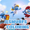 Cute Blue Smurf Coloring Book