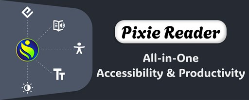 Pixie Reader: All-in-One Accessibility & Productivity Suite with Math TTS marquee promo image