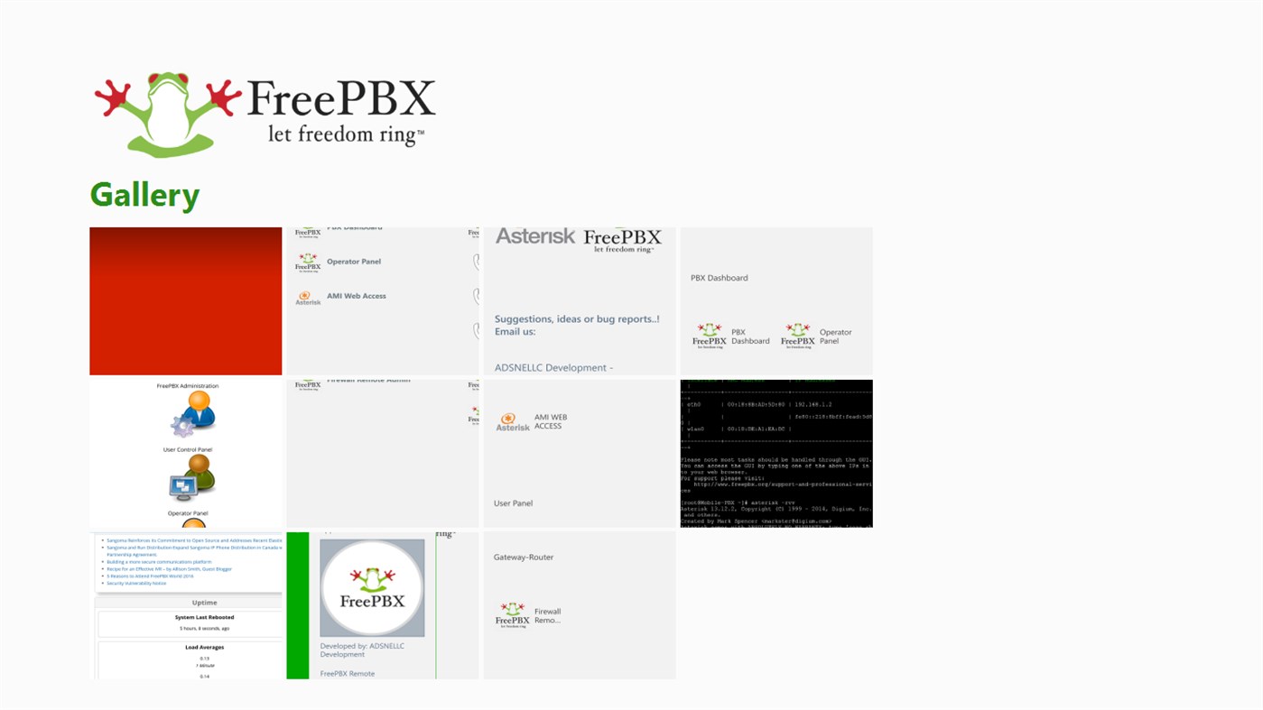 #2. FreePBX Admin Sales Brochure Windows 8.1 (Windows) Göre: ADSNELLC Development