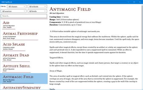 D&D Spellbook Screenshots 1