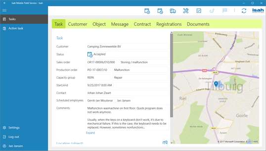 Isah Mobile Field Service 5.2 screenshot 2