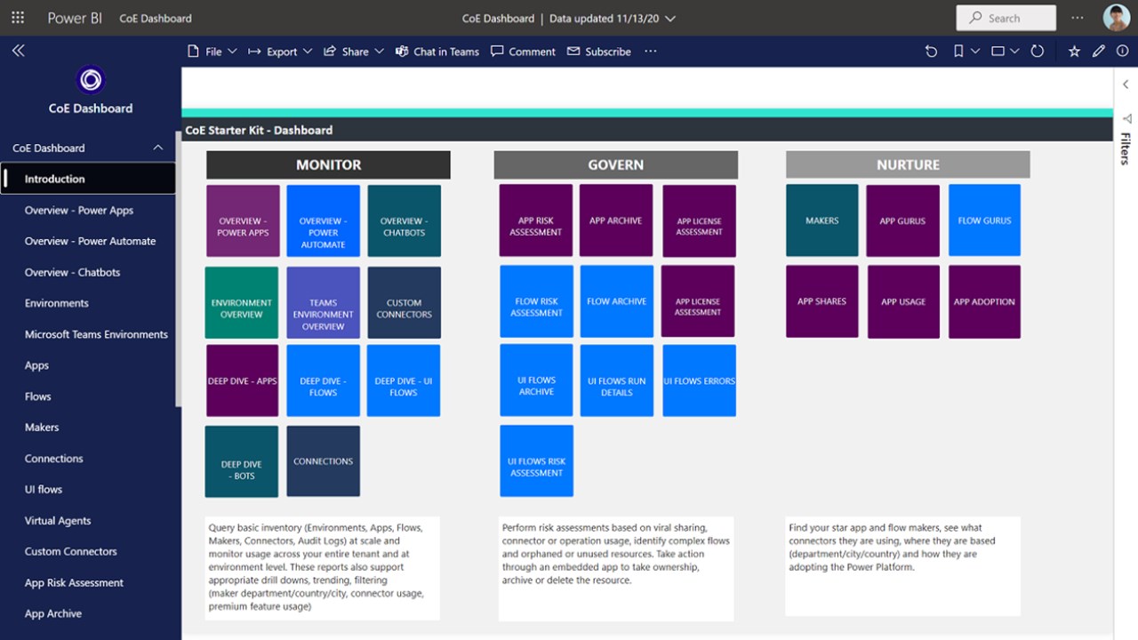 Snapshot 1 of Power Platform's Center of Excellence: 5-days implementation