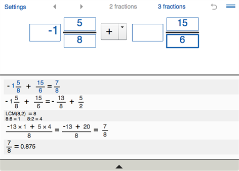 Fraction Calculator with Steps Screenshots 2