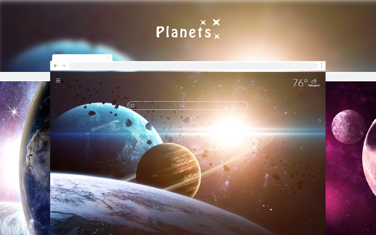 Planets HD Wallpapers New Tab Theme