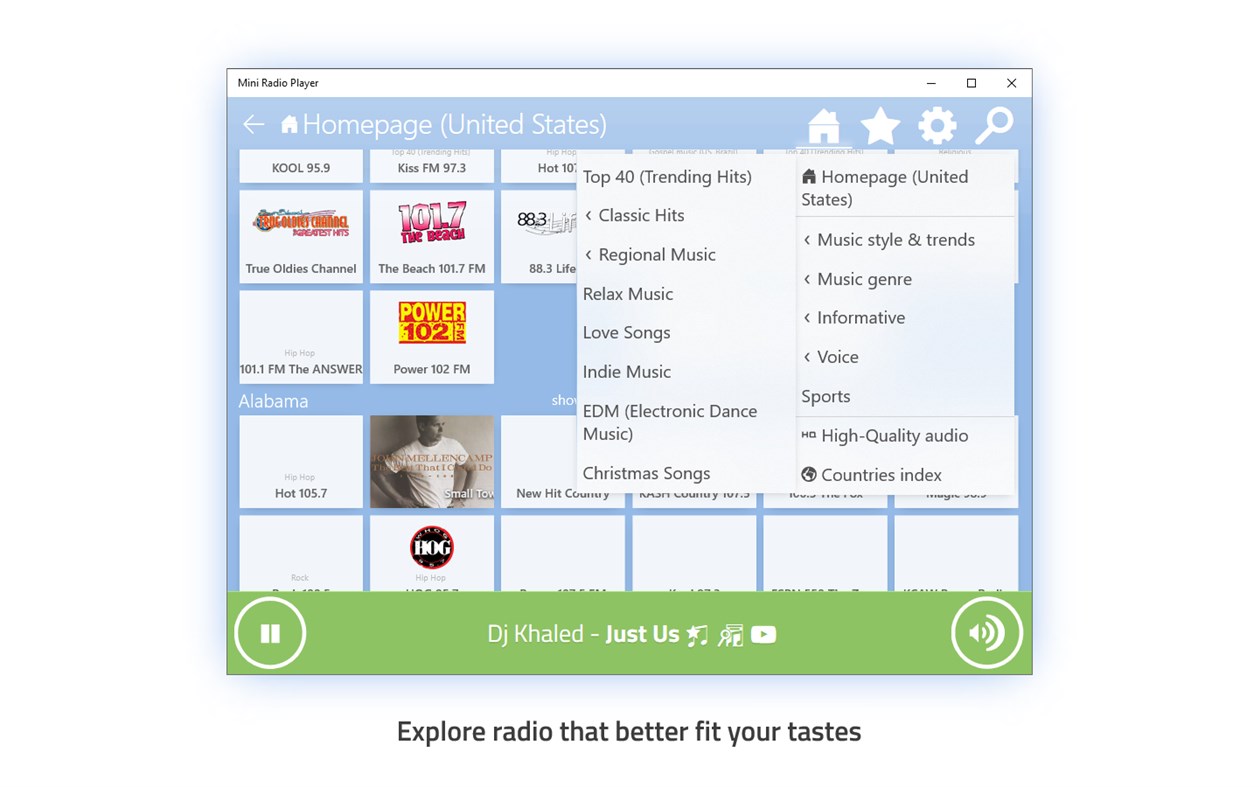 #3. Mini Radio Player (Windows) Podle: Mini Radio Player