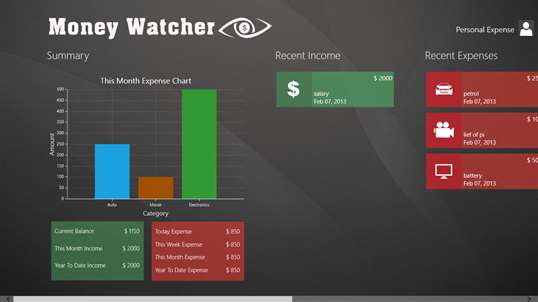 Money Watcher screenshot 1