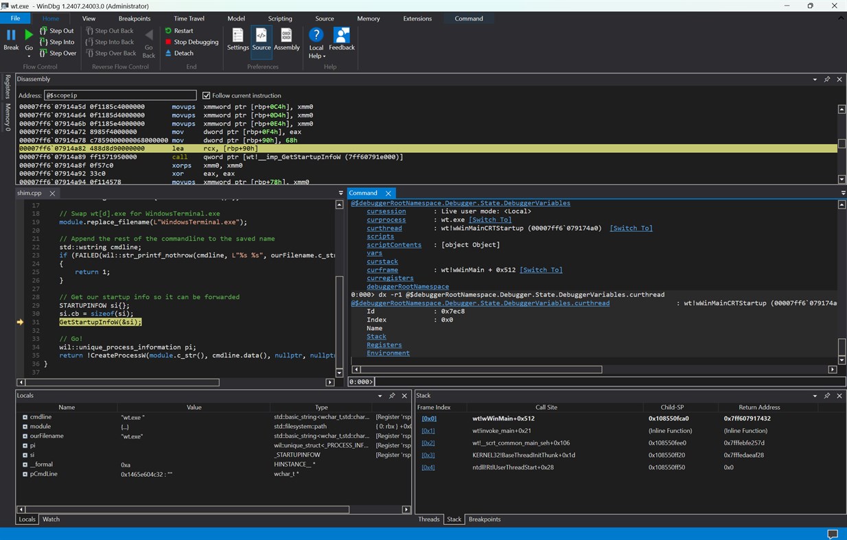 #2. WinDbg (Windows) Podle: Microsoft Corporation
