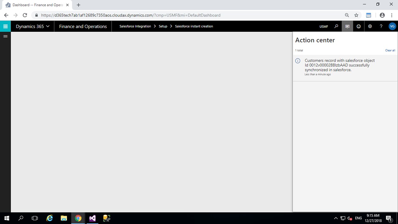 Snapshot 4 of D365 SFDC Integrator (SaaS)