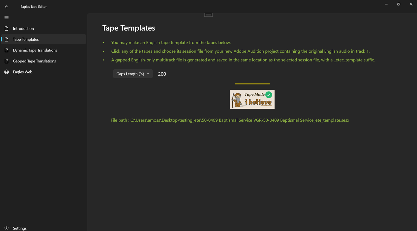 #3. Eagles Tape Editor (Windows) Por: Amos Sitenda