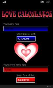 #Love Calculator screenshot 2