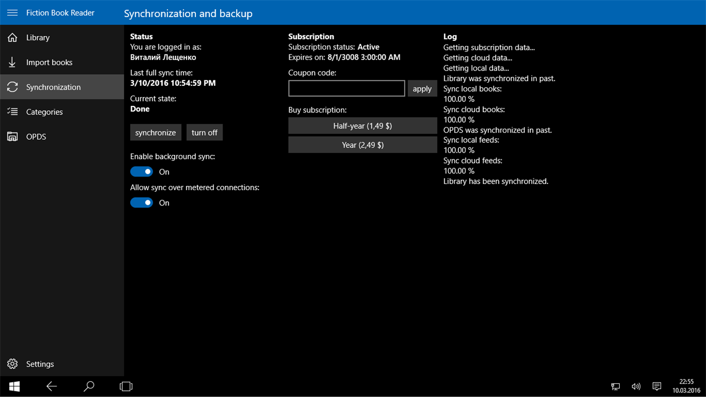 #6. Fiction Book Reader Premium (Windows) Podle: Vitaliy Leschenko BY