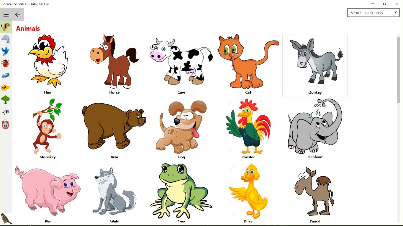 animal sounds for kids/children - microsoft store 应用程序