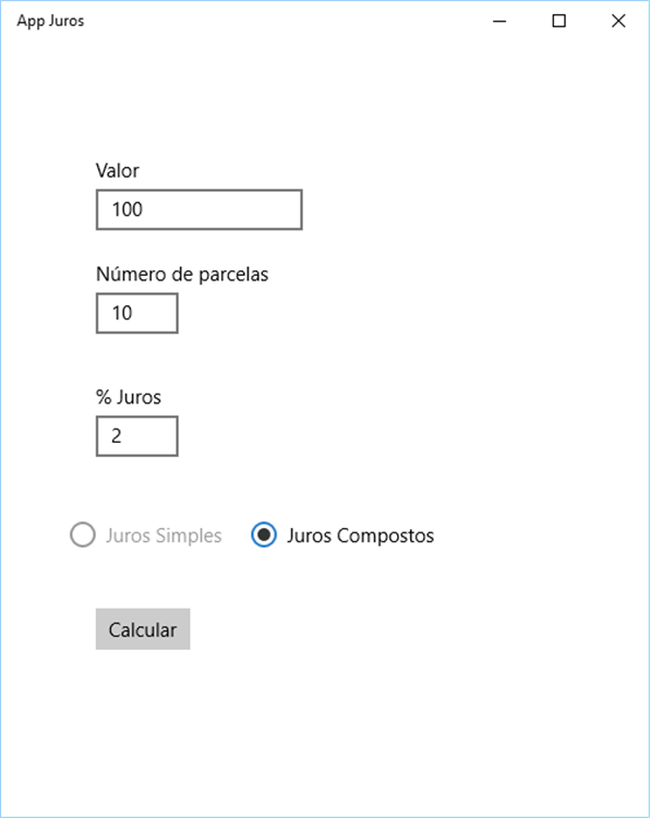 App Juros - PC - (Windows)