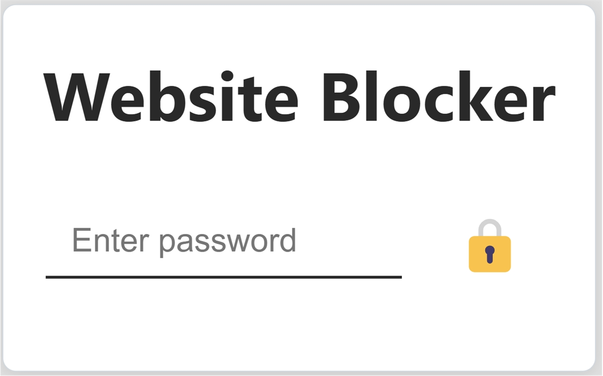 Website Blocker