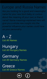 Europe and Russia Names screenshot 1