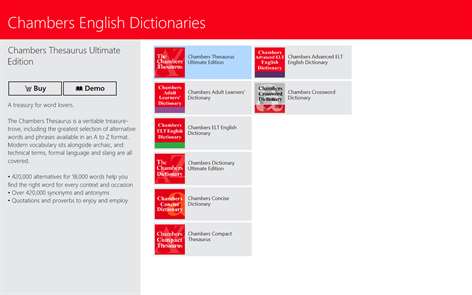 Chambers English Dictionaries Screenshots 2