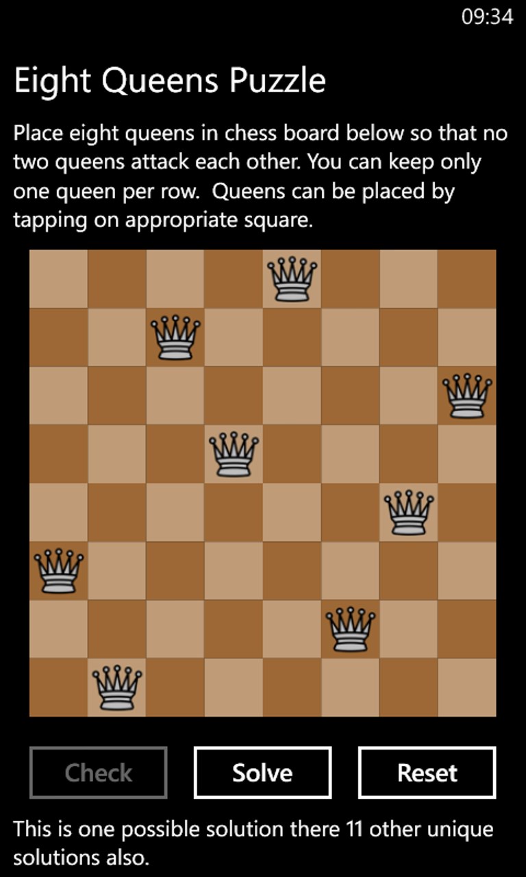 8 Queens Puzzle for Windows 10 Mobile