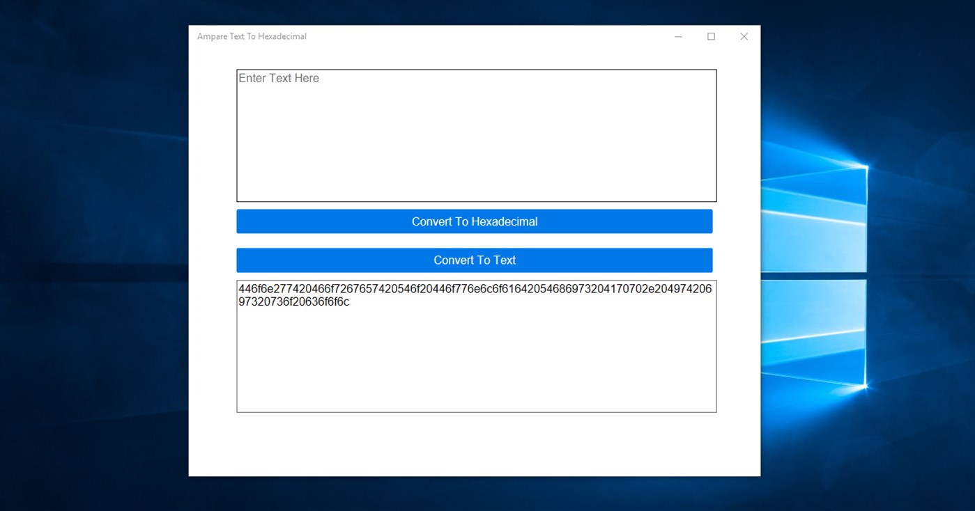 #2. Ampare Text To Hexadecimal (Windows) Podle: Juthawong Naisanguansee