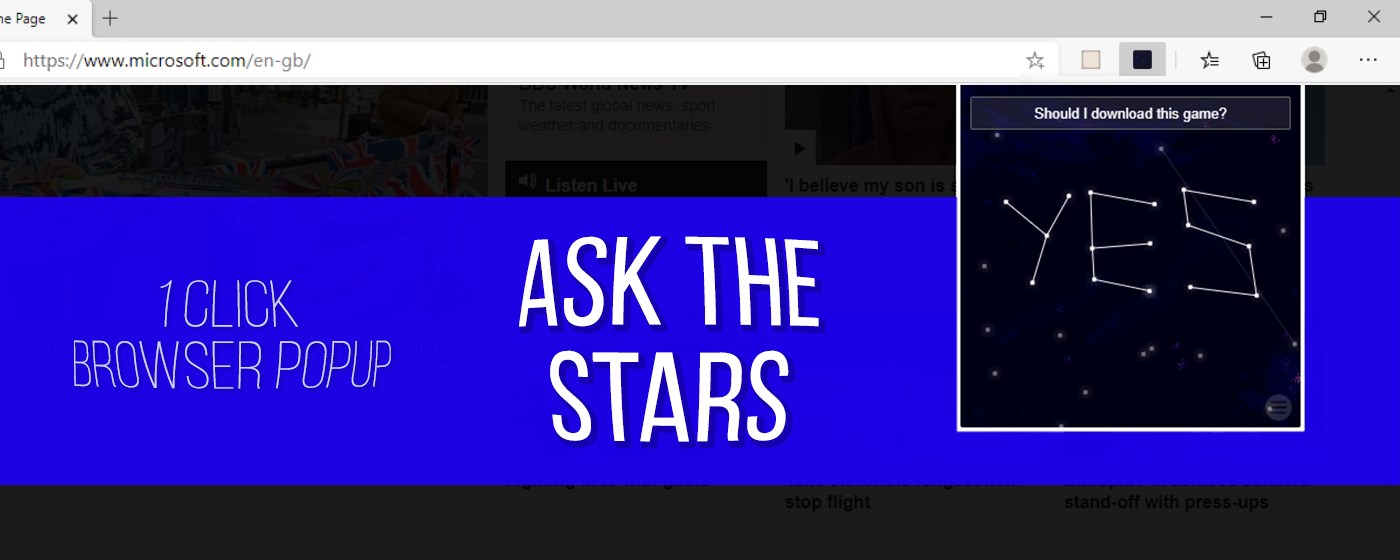 Ask The Stars (Popup Game) marquee promo image