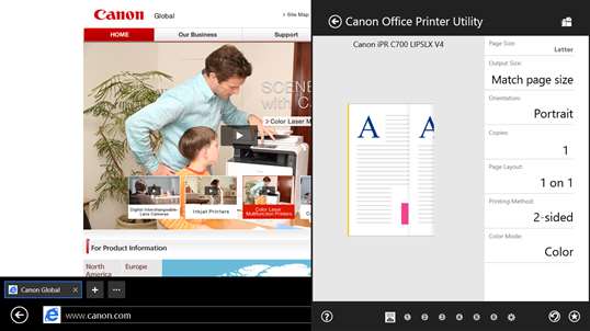 Canon Office Printer Utility screenshot 1