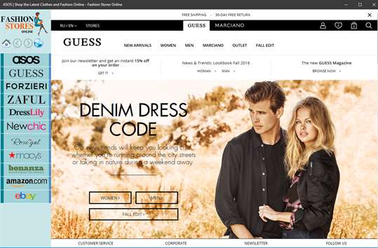 Fashion Stores Online screenshot 1