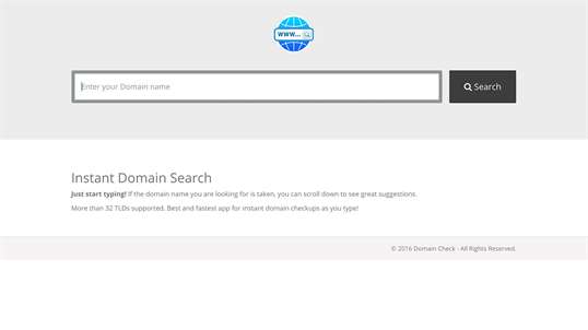 Domain Check - Instant Domain Search screenshot 1