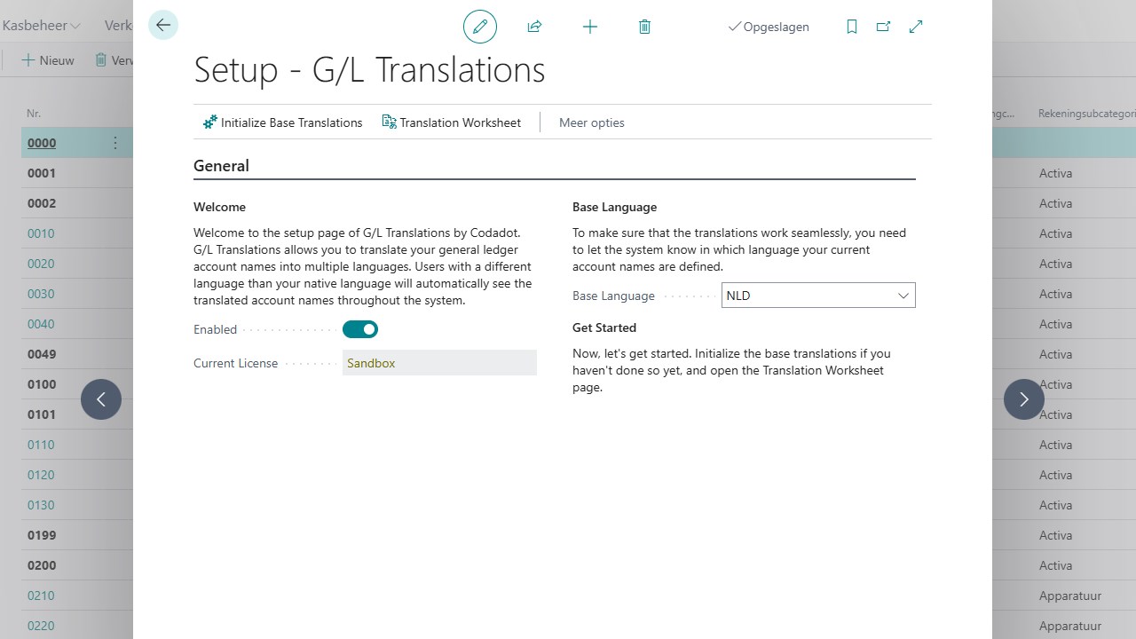 Snapshot 5 of G/L Translations