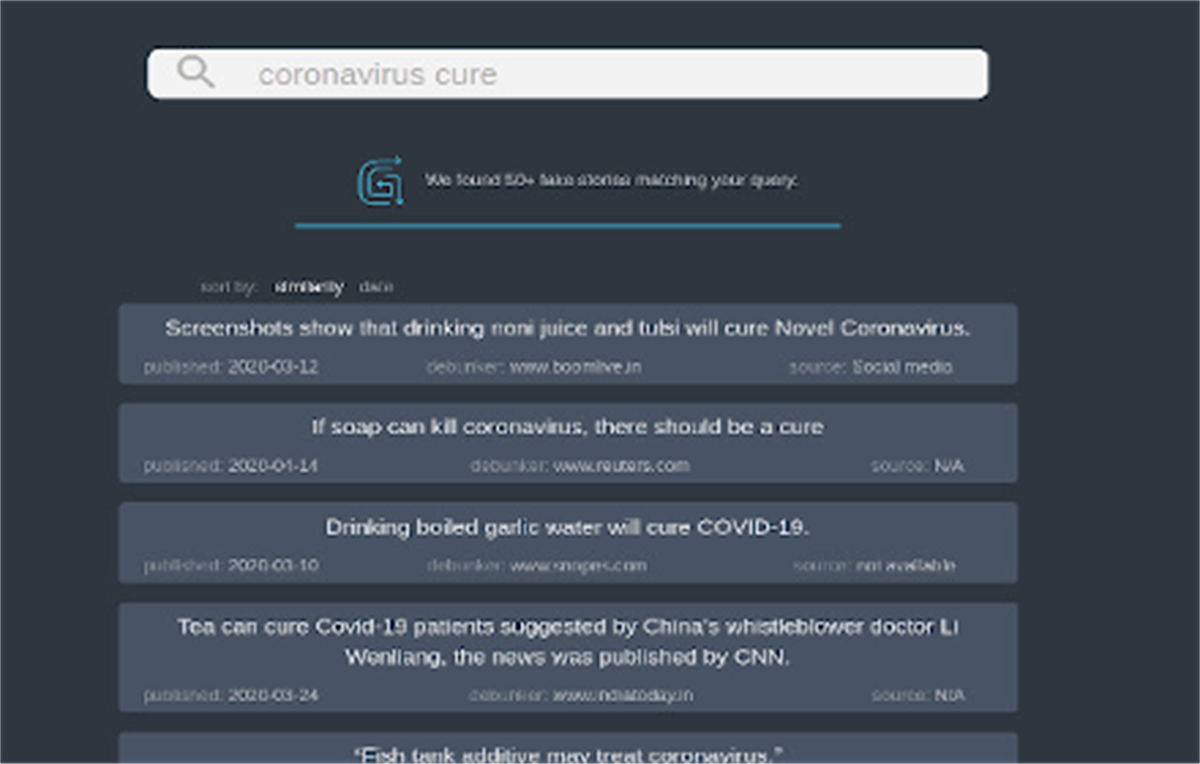 Fakenewsguard - a search engine for fake news