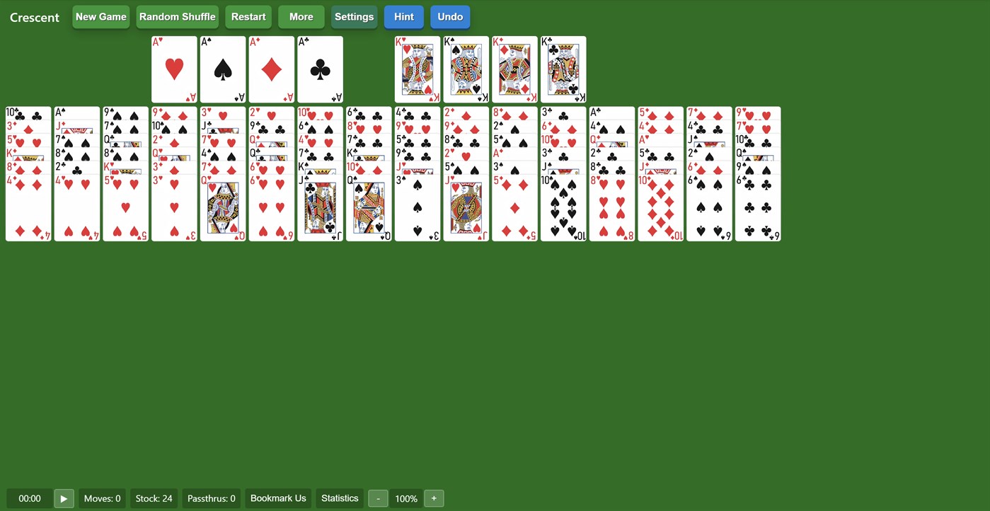 #1. Crescent Solitairex Solitairex (Windows) Bởi: Solitairen