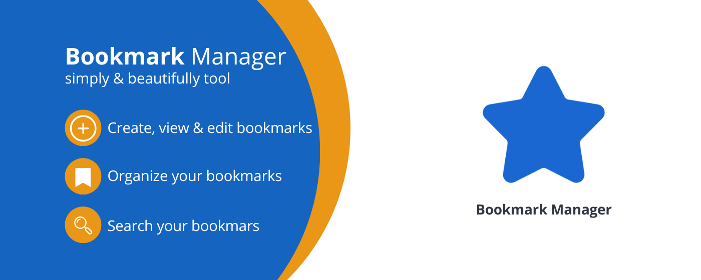 Bookmark Manager - Organize Bookmarks Menu marquee promo image