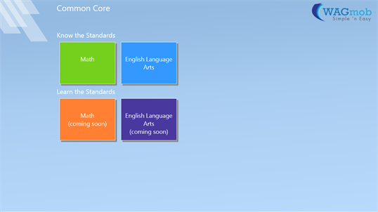 Common Core Library by WAGmob screenshot 1