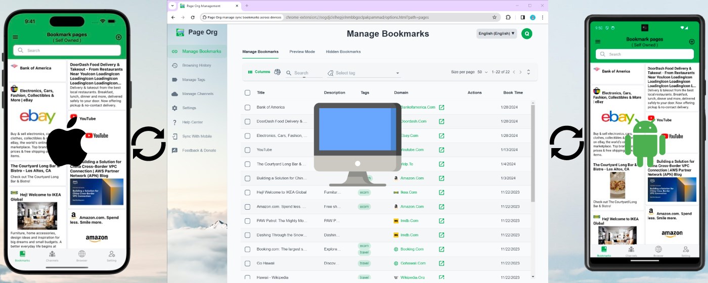 Bookmark, Tag & Screenshot Manager | Page Org marquee promo image