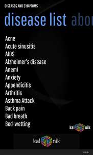 Diseases And Symptoms screenshot 2