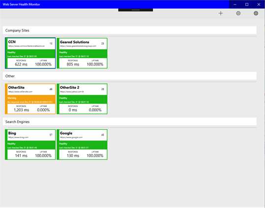 Web Server Health Monitor screenshot 1