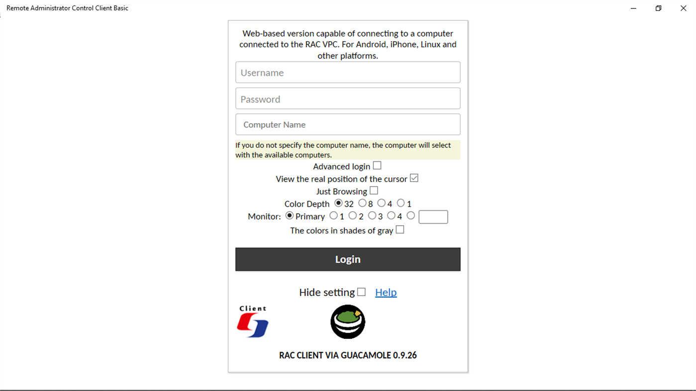 #1. Remote Administrator Control Client Basic (Windows) Av: Monika Novotná