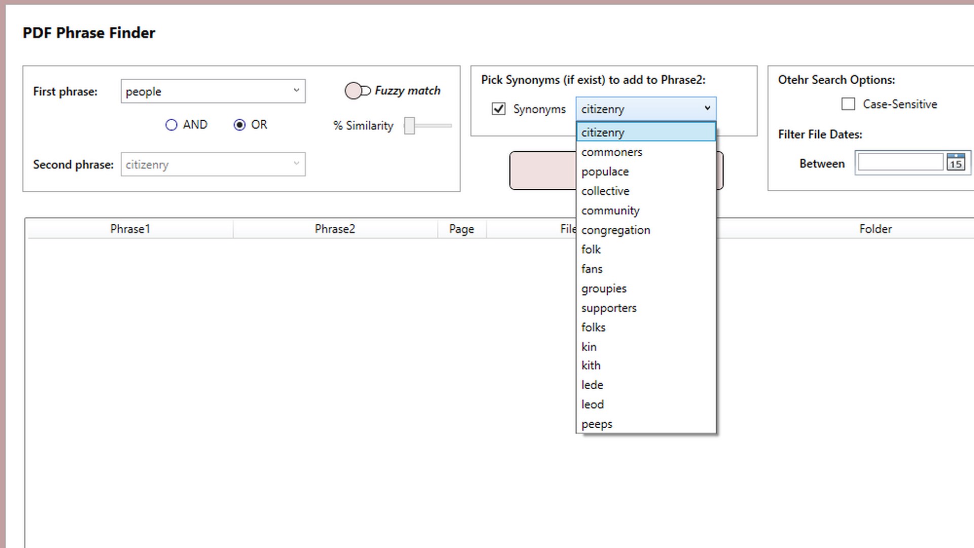 PFinder on Windows returning matches from inside PDF documents that File Explorer search did not find.