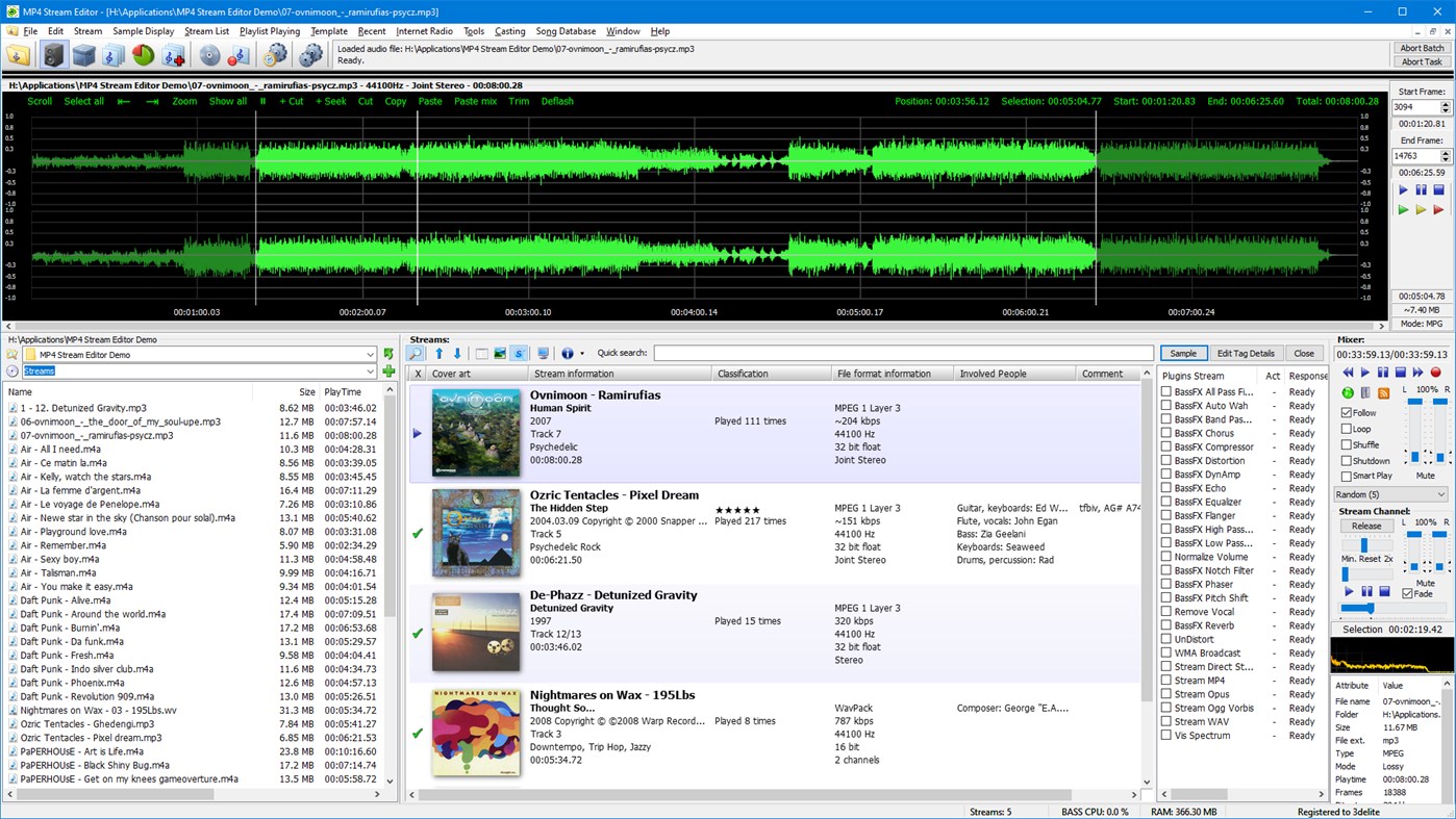 #1. MP4 Stream Editor (Windows) โดย: N.C.S. Trade Hungary Kft.
