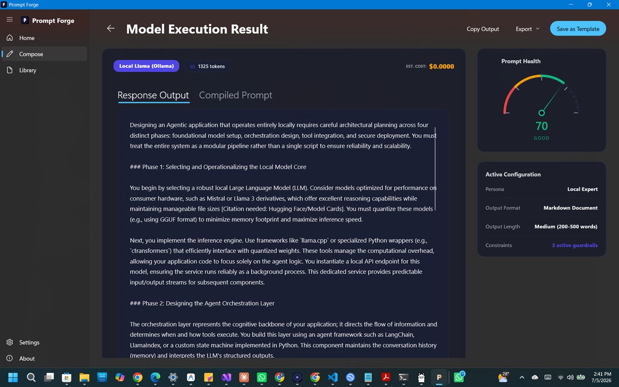 #5. Prompt Forge (Windows) Ved: Cresco Systems Labs