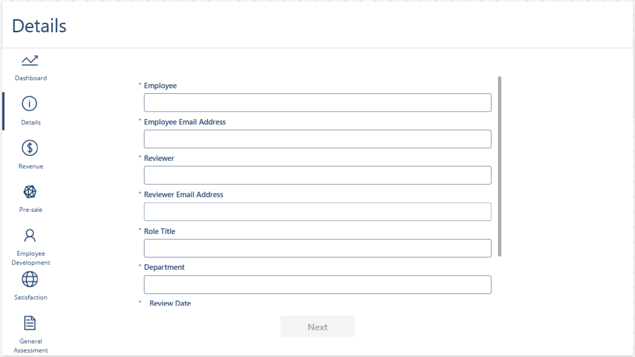 Snapshot 2 of Performance Review solution