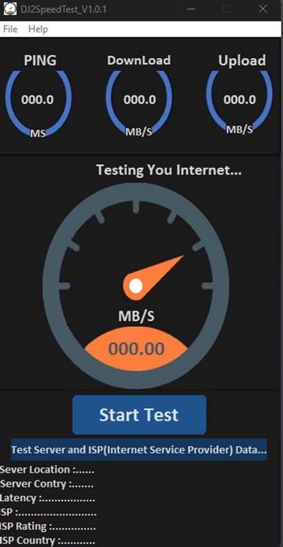 #2. DJ2SpeedTest (Windows) 作者: DJ2Tech